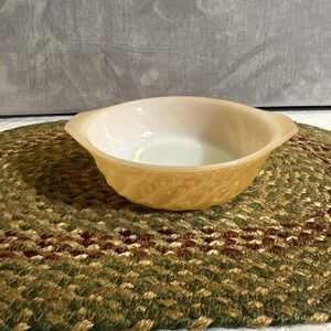 Vintage Anchor Hocking Fire King Peach Lustre Swirl Casserole‎ Dish  Bowl MCM